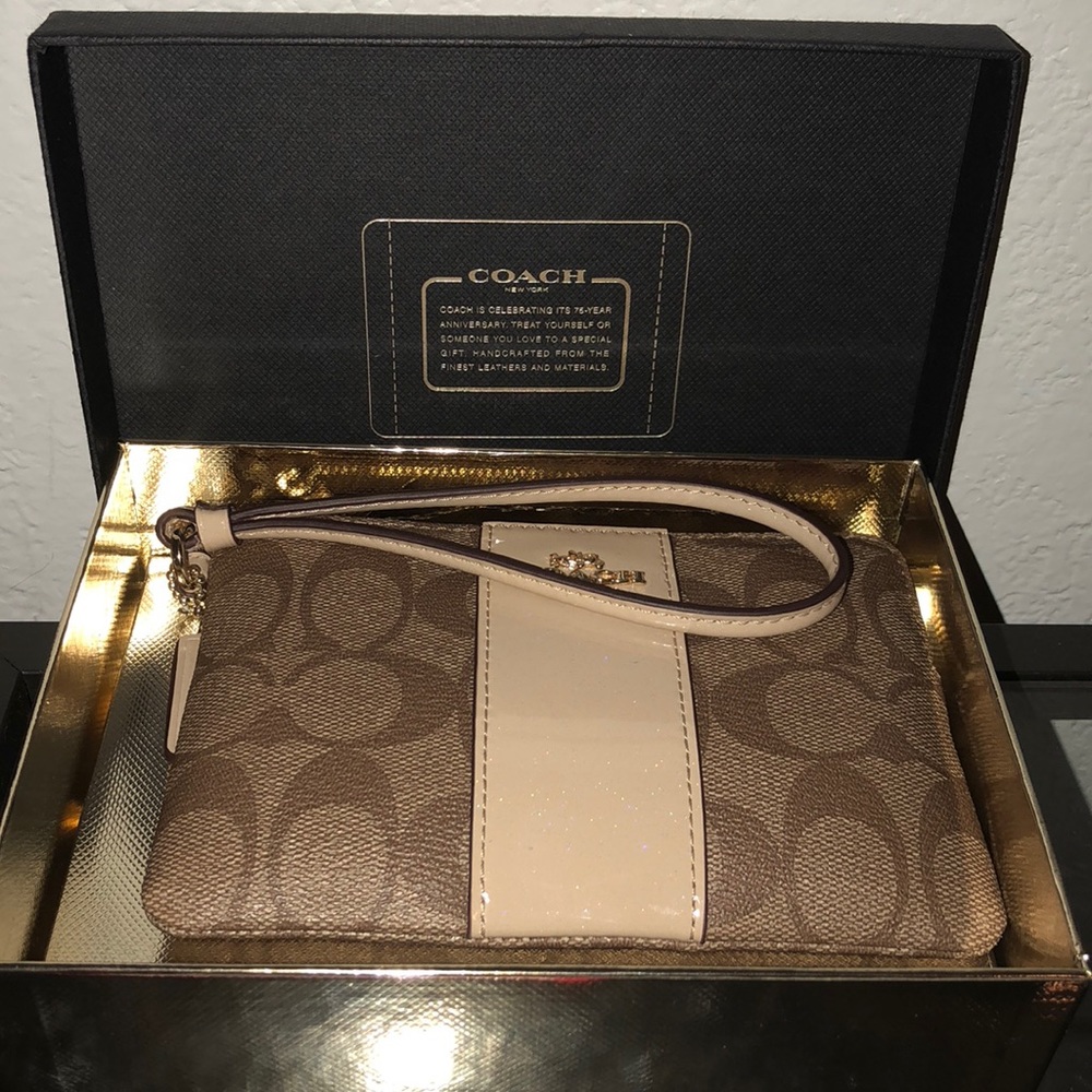 Brown Coach Wristlet